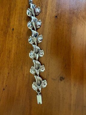 Vintage MEXICAN 925 Sterling Silver Chunky Bracelet 7.5" Excellent Condition